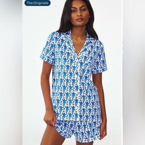 Roller Rabbit Blue Monkey Polo Pajamas Size XXS